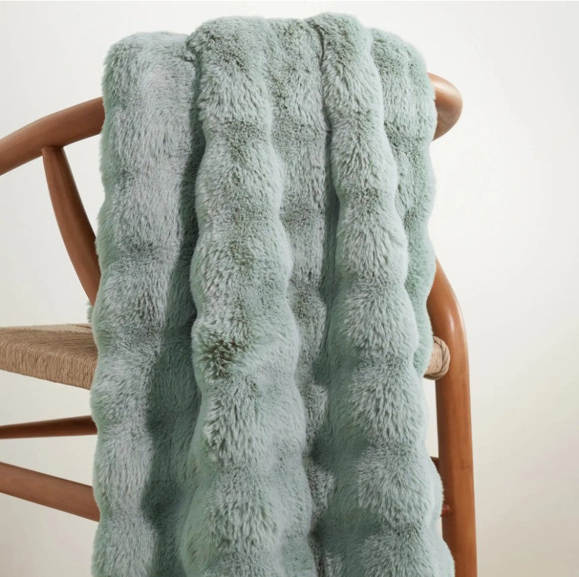 Faux Fur Throw Mineral