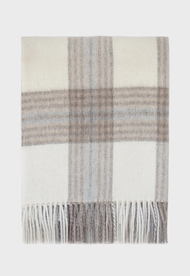 Stone Plaid Throw