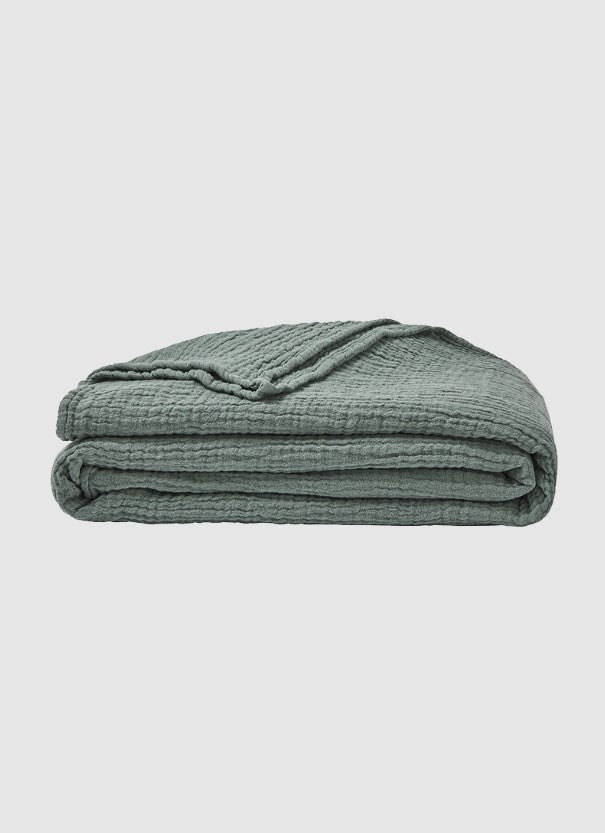 Muslin Cotton Throw Sage