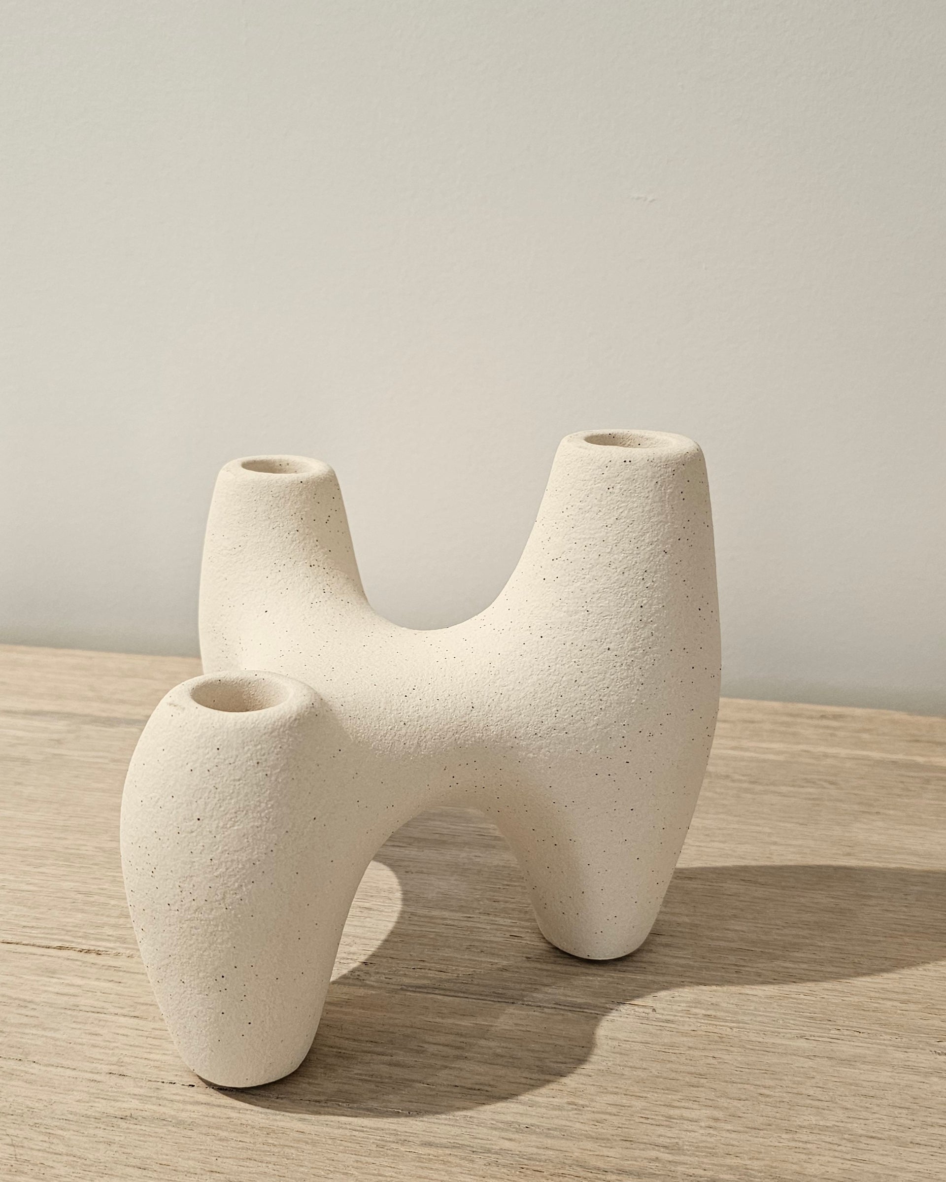 Milo Candle Holder White