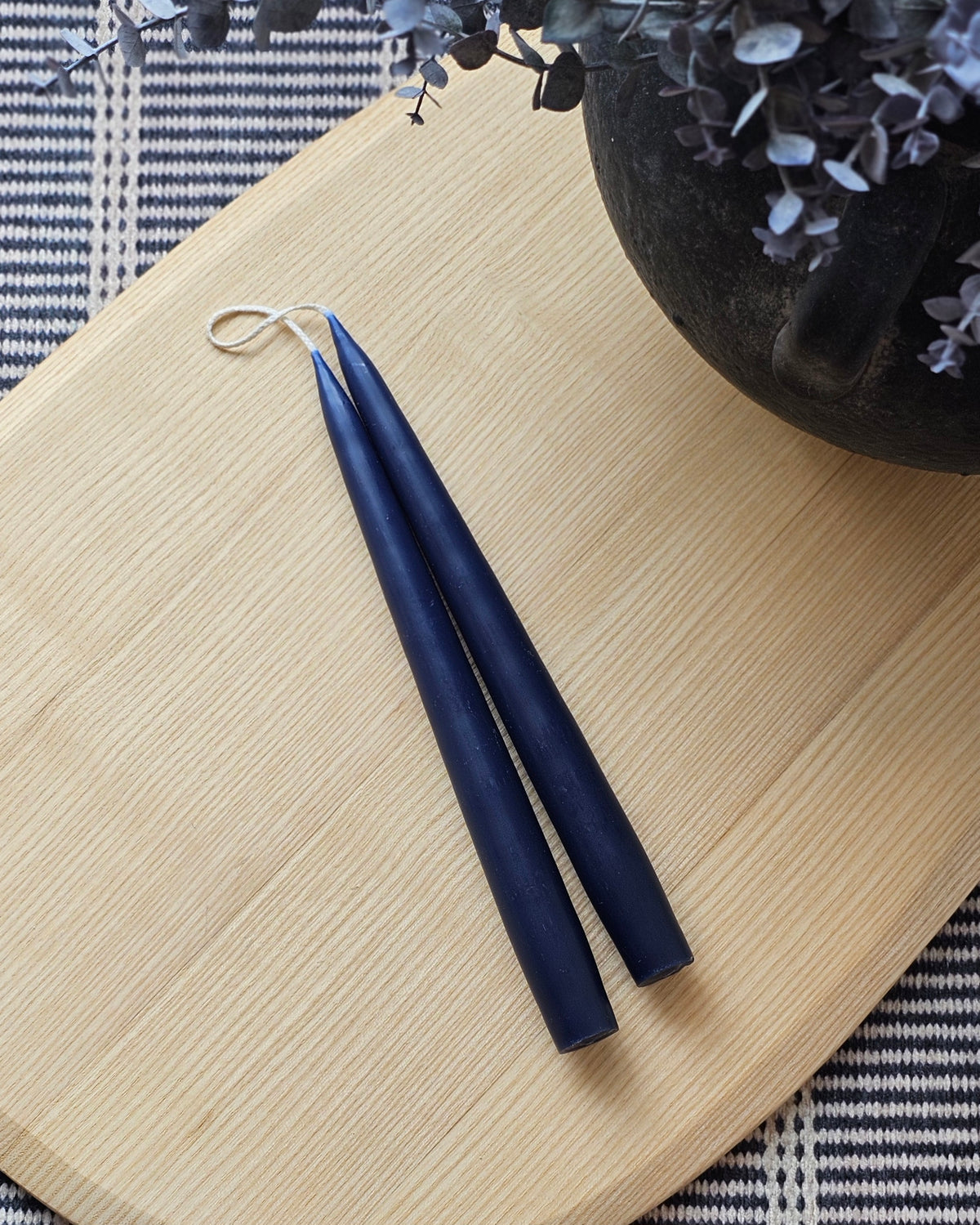 Pair of 10" Taper Candles Navy