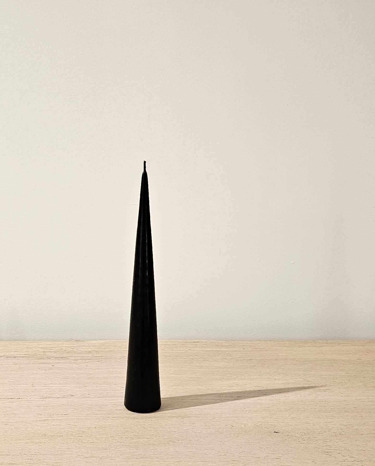 Danish Cone Candle - Raw Black