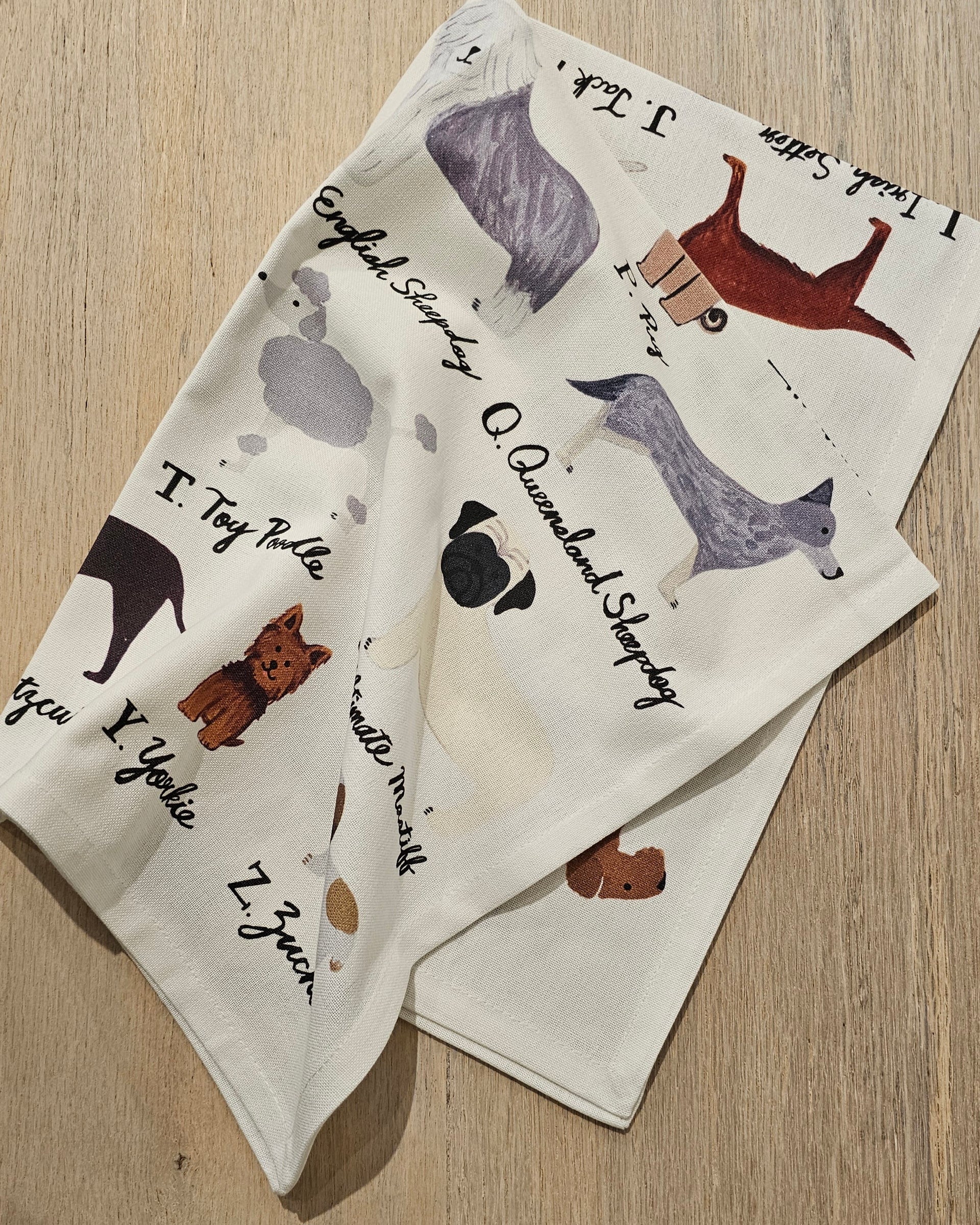 Dog Alphabet Kitchen Towel