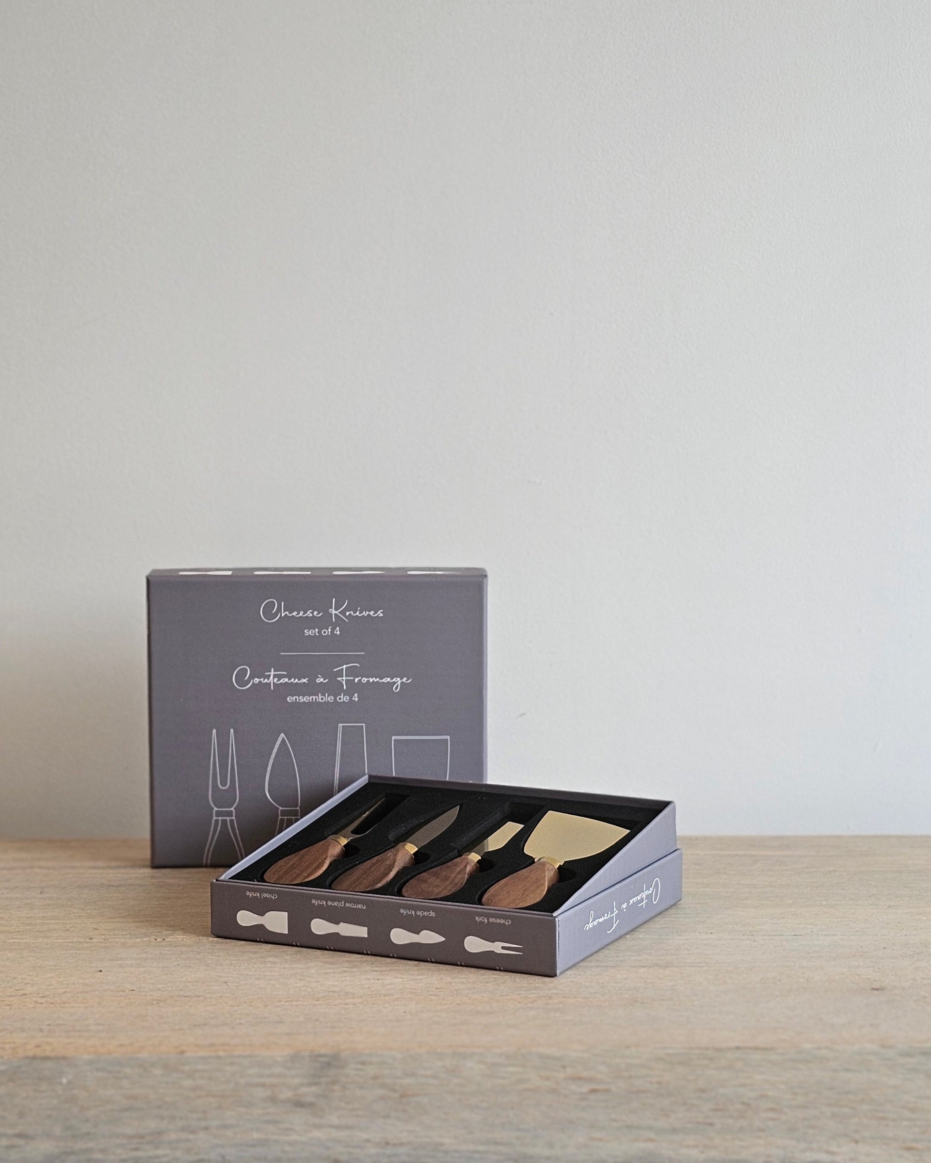 Gold Cheese Knives 4pc