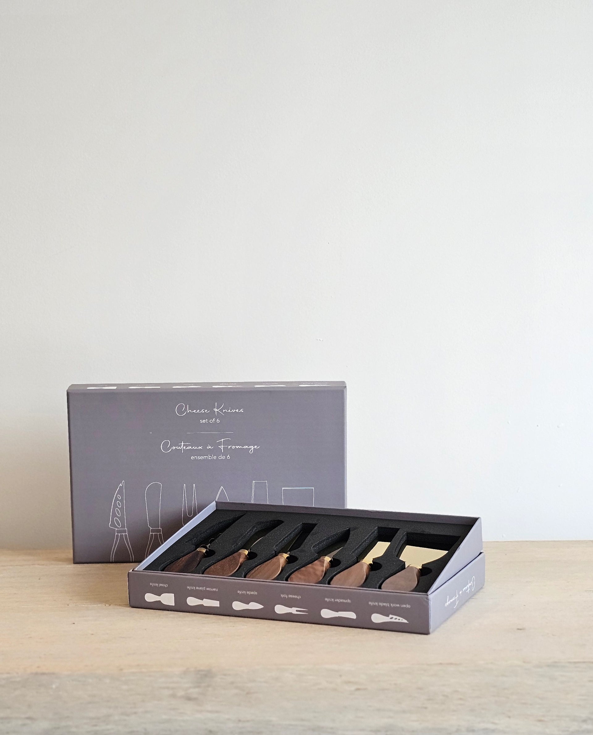 Gold Cheese Knives 6pc