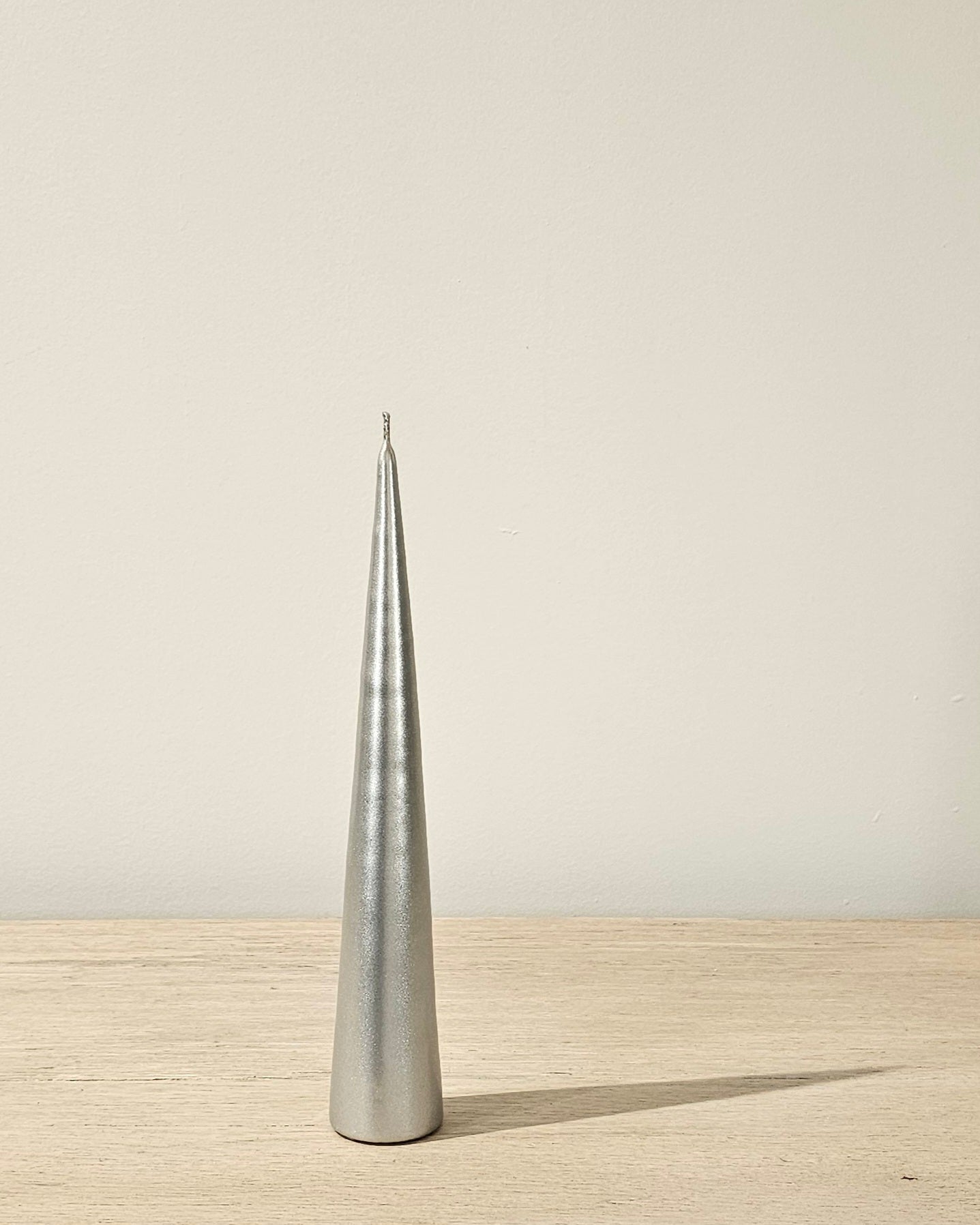 Danish Cone Candle - Silver