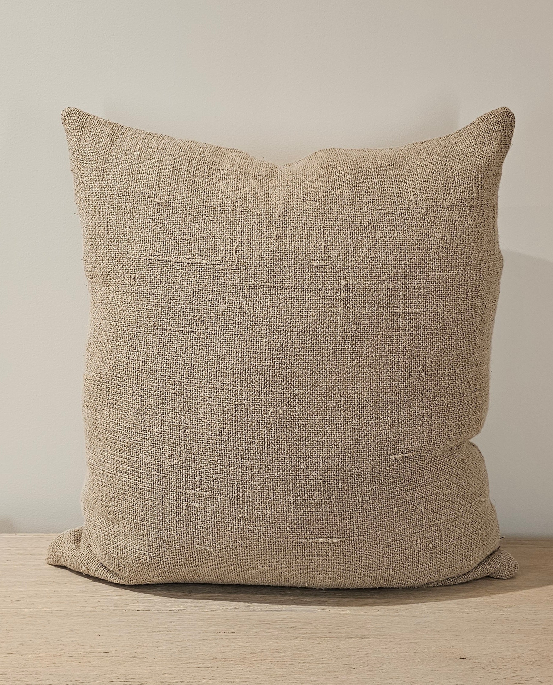 Textured Natural Linen Pillow