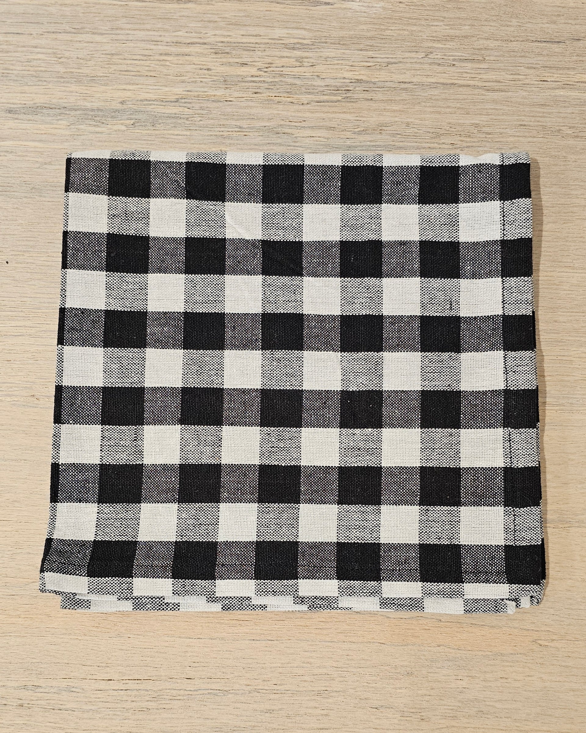 Napkin Black & White Check