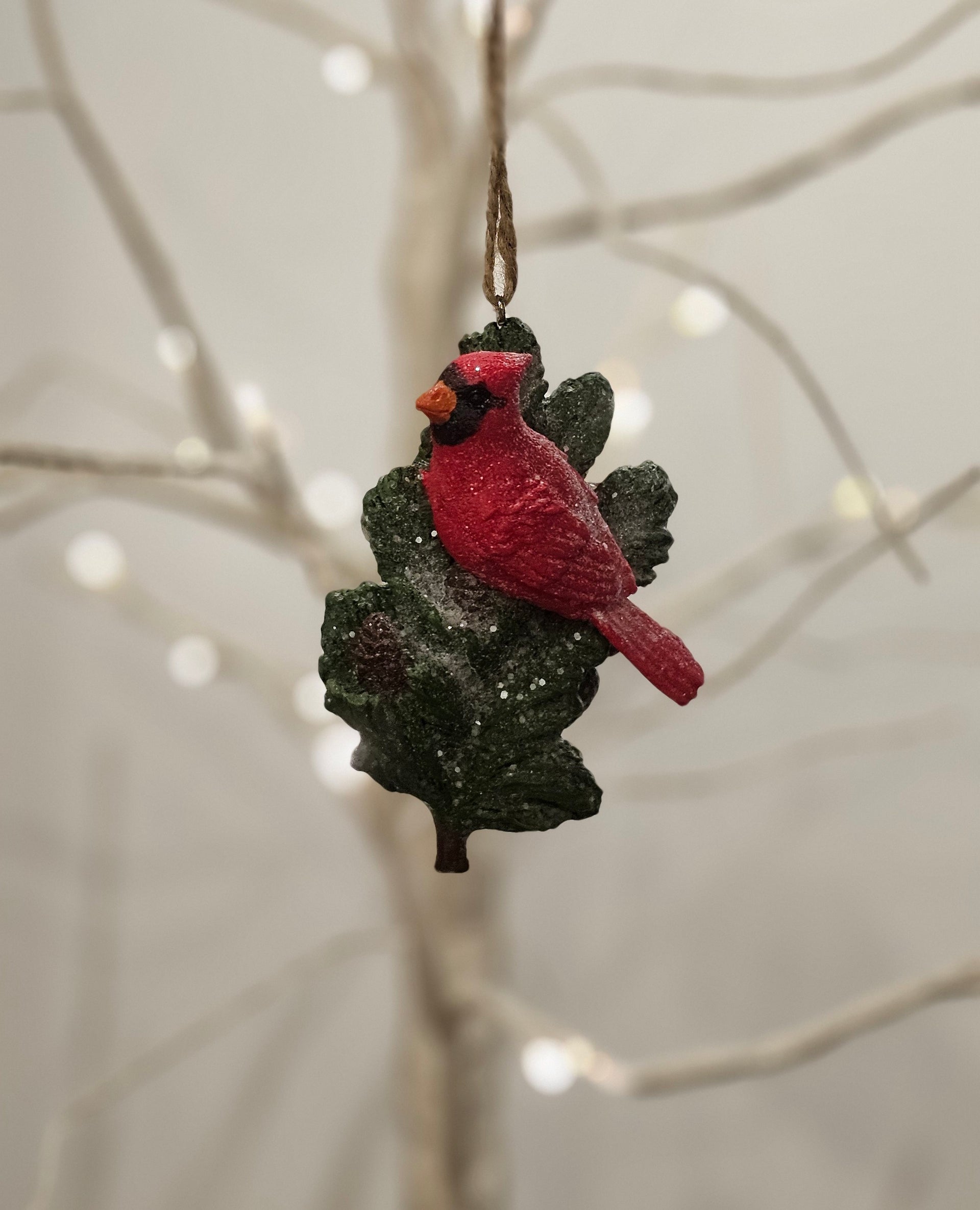 Cardinal on Branch Ornament