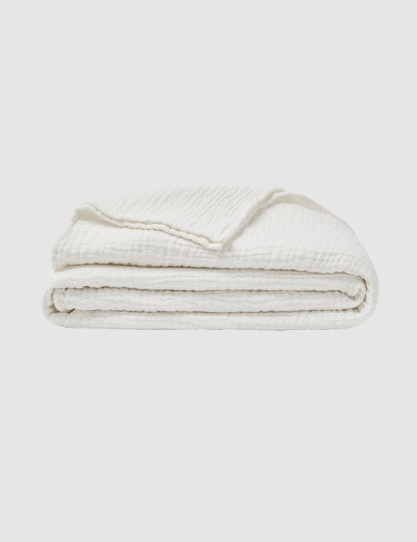 Muslin Cotton Throw White