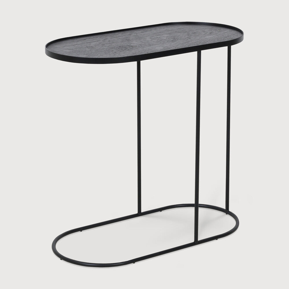 Oblong Tray Side Table, Black